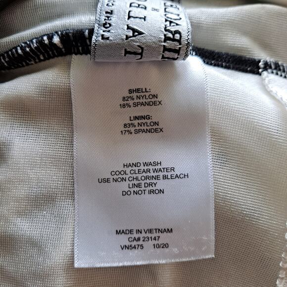 Talbots Miraclesuit One Piece Swimsuit High Neck Mixed Dot Black & White Size 16 - Picture 15 of 15